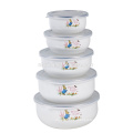 5Pcs ice cream round bowl &PE lid